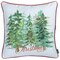Homeroots Multi Color Christmas Trees Printed Decorative Throw Pillow Cover 18 x 18 in. 355450 - alternate 1